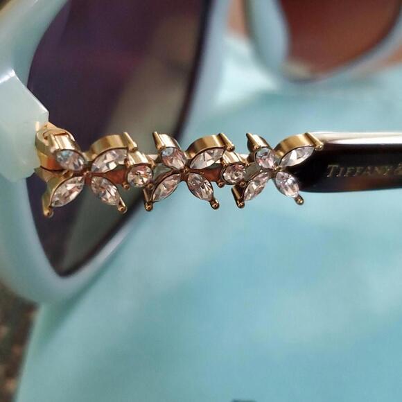 Tiffany 4090-B tortoiise jeweled sunglasses